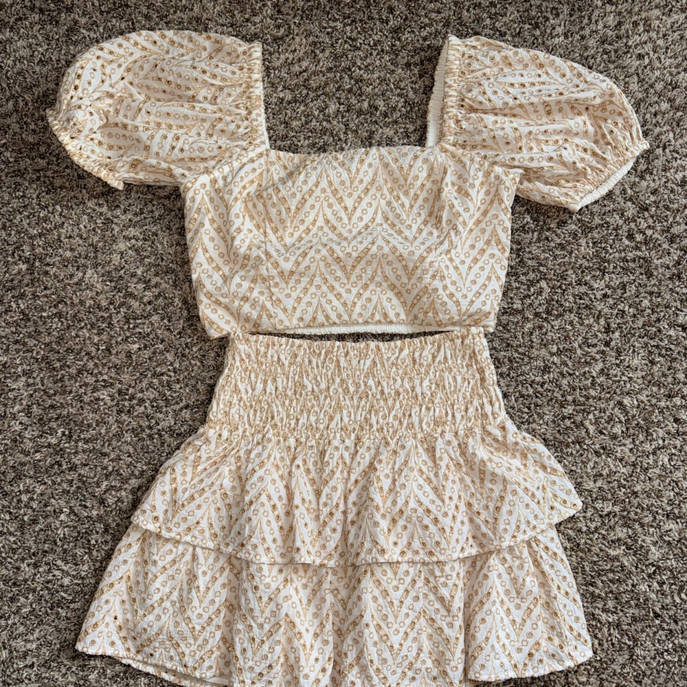 Lilly Pulitzer Cream and Gold Dress